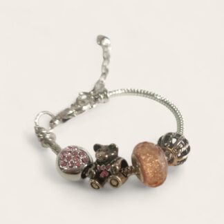 Pulsera Con Charms Osito | Aro