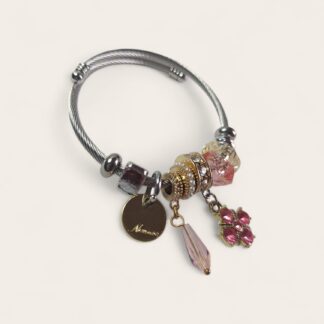 Pulsera Con Charms Flor | Aro