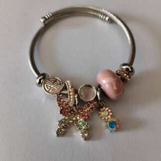 Pulsera Con Charms Mariposa | Aro | Mariposa